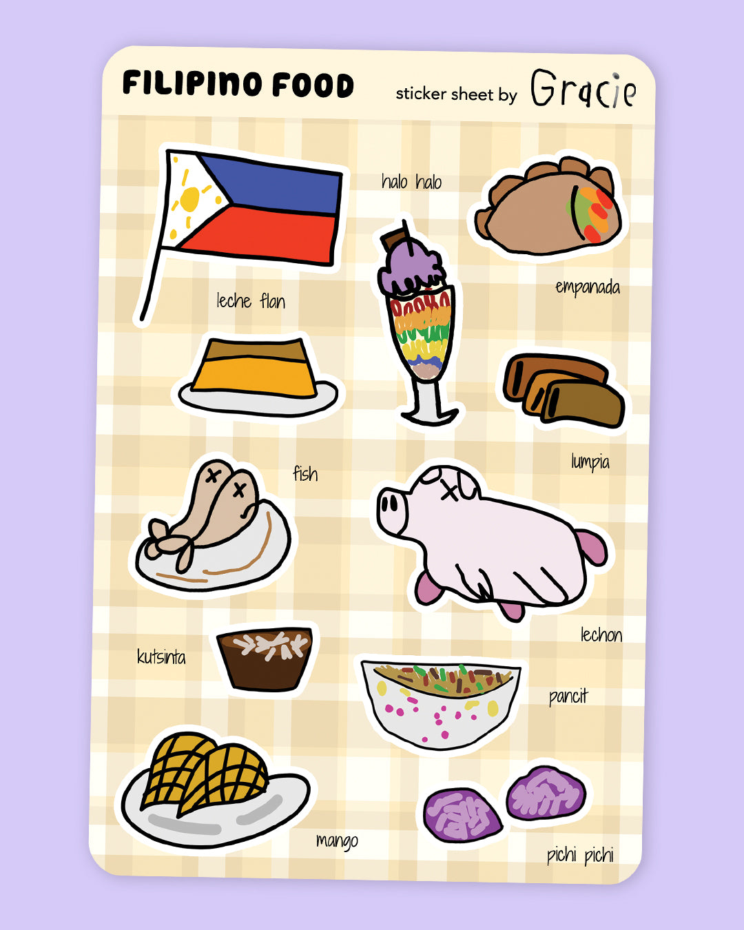 Filipino Food Sticker Sheet – Made by Mariano